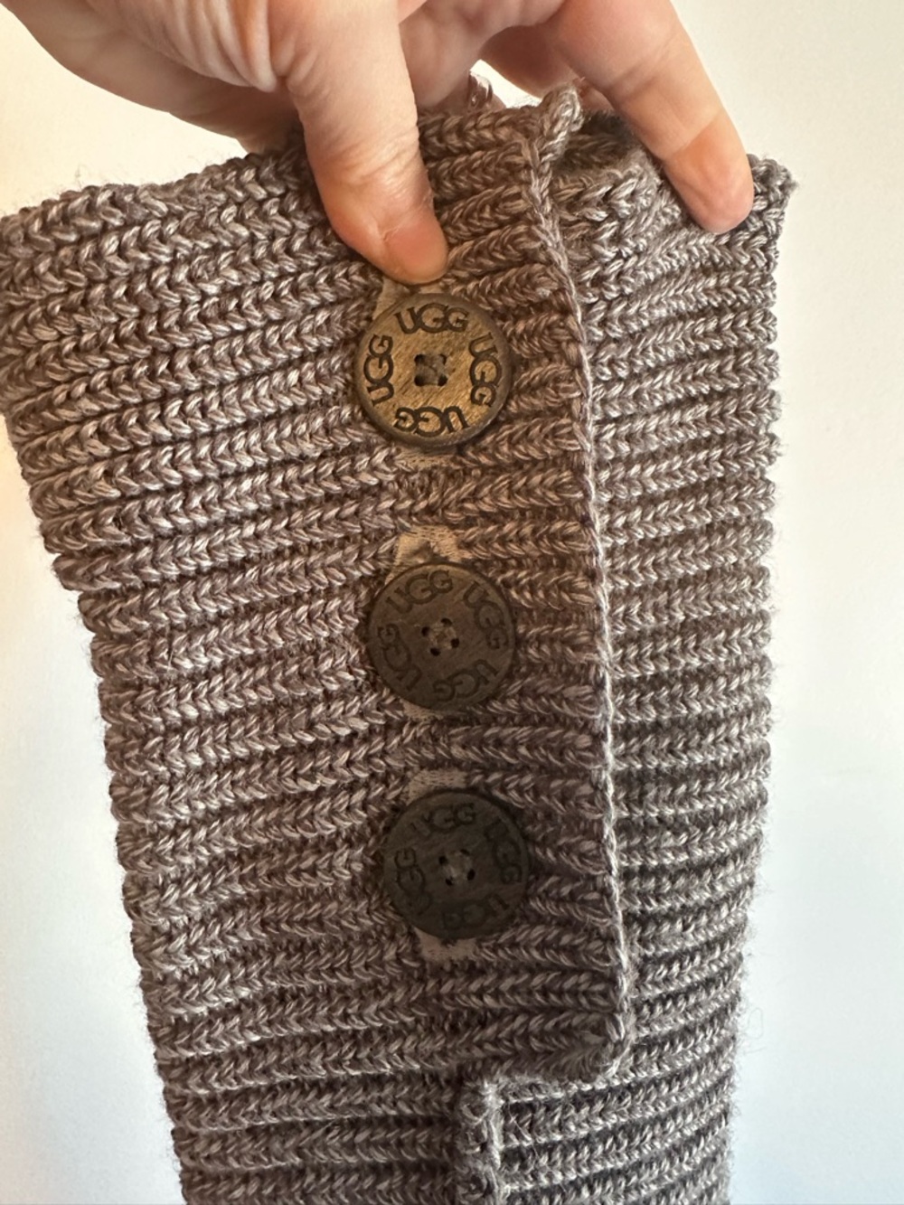 Women’s UGGS Knit Button Cuff Booties in Taupe - Picture 5 of 8